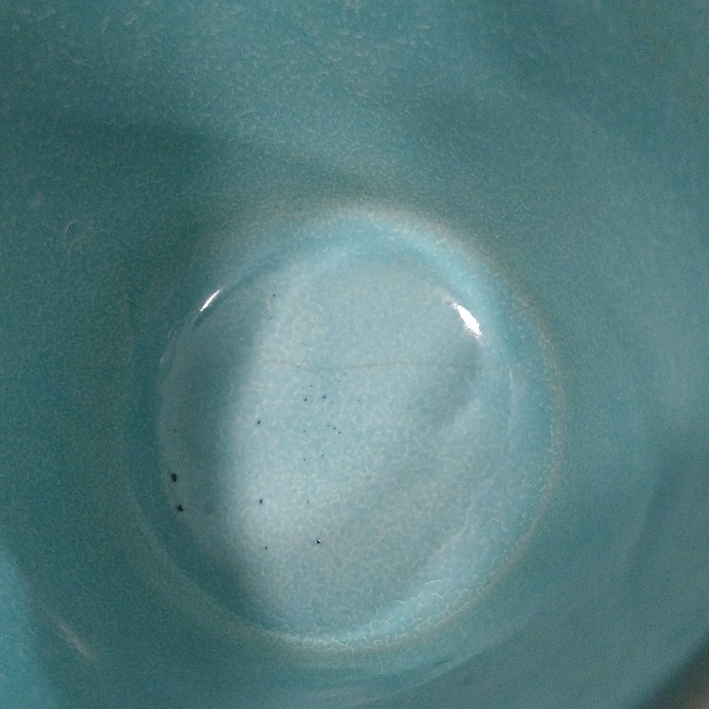 4 leaf mugs hand painted Italy Neiman Marcus aqua green coastal extra large - Picture 9 of 9